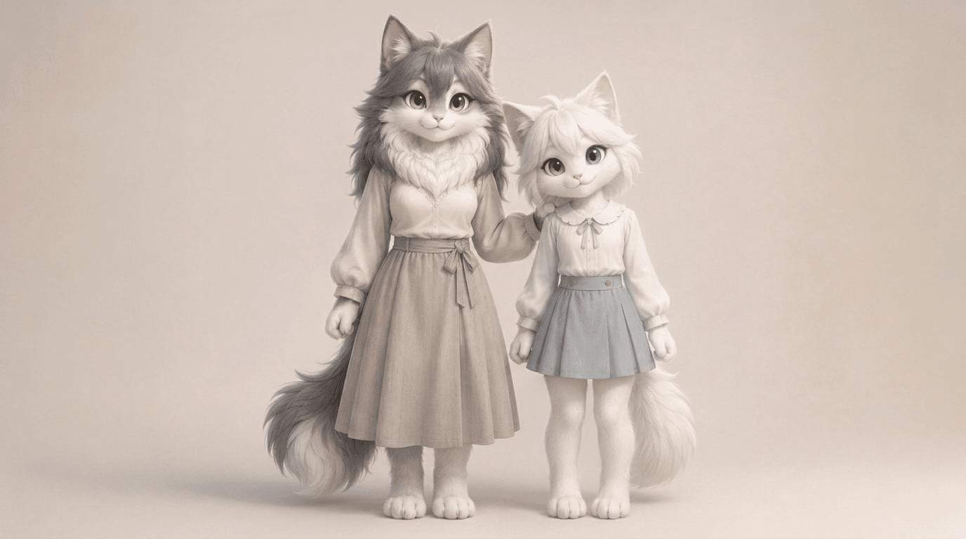 Loma and Katii standing together